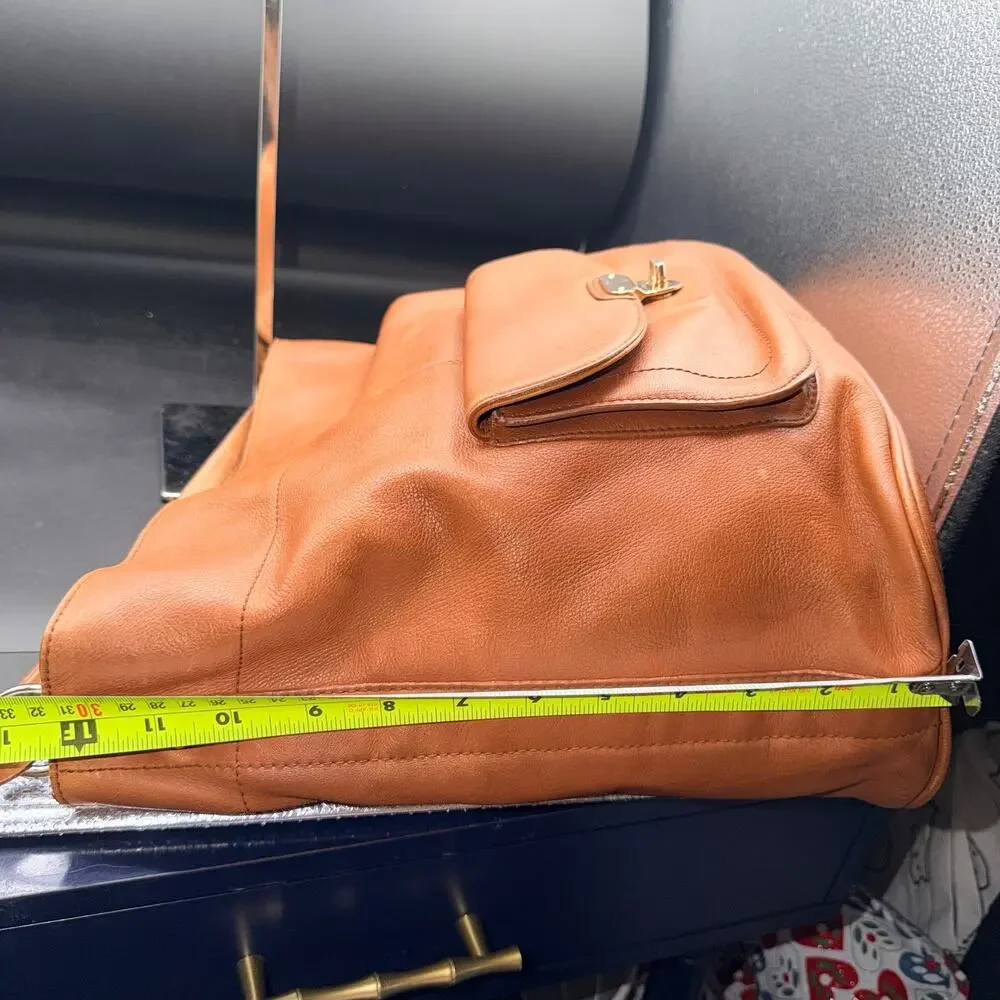 Banana Republic Melissa Hobo Cognac Leather Shoulder Bag Large